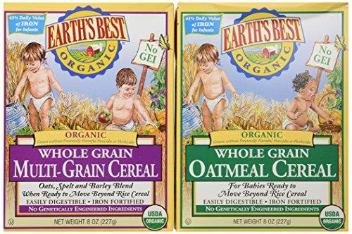 Earth's Best Organic Whole Grain Oatmeal And MultiGrain Cereal