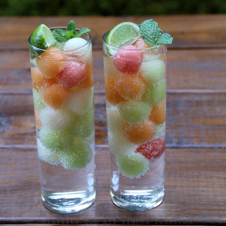 Melon Ball Ice Cubes