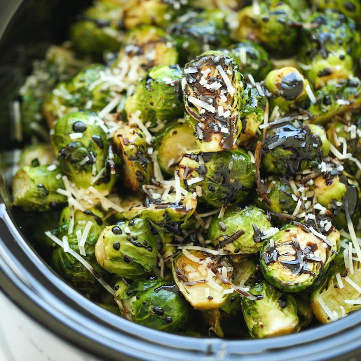 Slow Cooker Balsamic Brussels Sprout