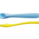 Spuni Soft Tip Baby Spoon In Bubbly Blue And Lucky Lemon