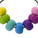 Stimtastic Chewable Silicone Chunky Bead Necklace Nontoxic BPA And Phthalate, Pastel
