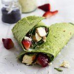 Strawberry Chicken Bacon And Spinach Wraps With Poppyseed Dressing