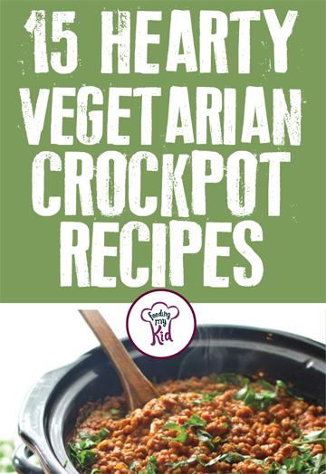 15 Hearty Vegetarian Crockpot Recipes - From crockpot cauliflower and cheese to eggplant parmesan; kids and grownups alike will love these recipes! #fmk #recipes #crockpot