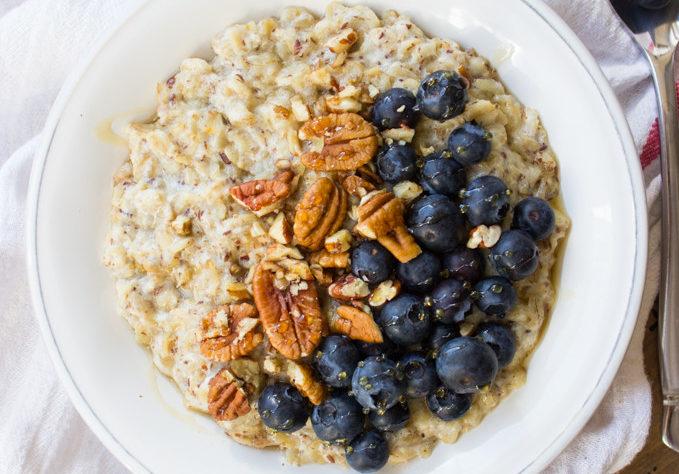 Wholesome Flaxseed And Blueberry Oatmeal