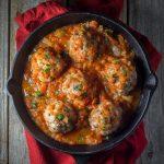 Oven Baked Paleo Italian Meatballs With Marinara Sauce