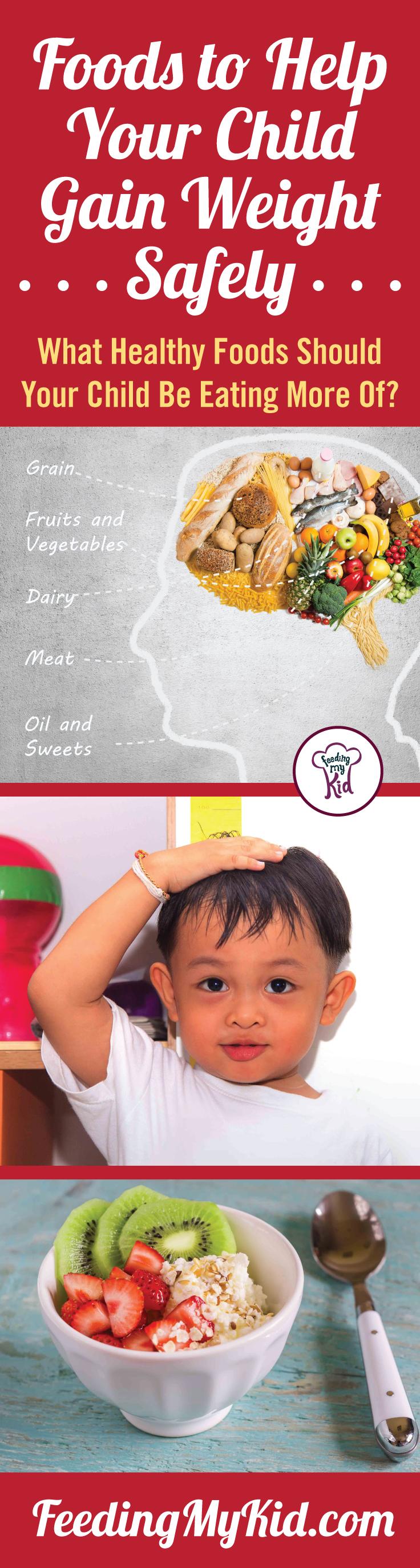 Are you a parent of an underweight kid? Underweight children can gain weight. Find out how to help your child gain weight healthily with add-ins, like nutritional yeast and flaxseeds. Feeding My Kid is a filled with all the information you need about how to raise your kids, from healthy tips to nutritious recipes. #pickyeating #underweightkids #parenting #kidshealth #nutrition 