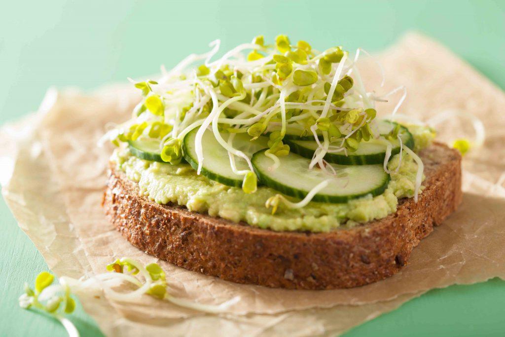 Healthy-Sandwich-Sprouted-Bread,-Avocado,-Microgreens