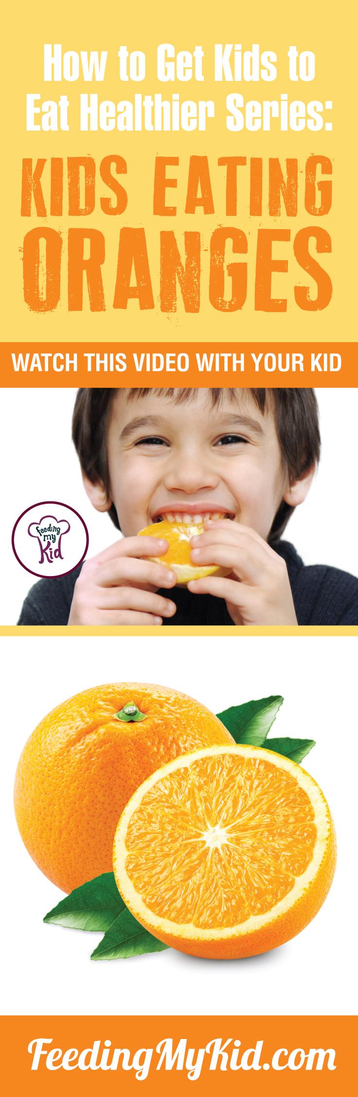 How to Get Kids to Eat Healthier Series: Kids Eating Oranges