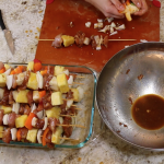 Putting it all together. Grilled Chicken Kabobs
