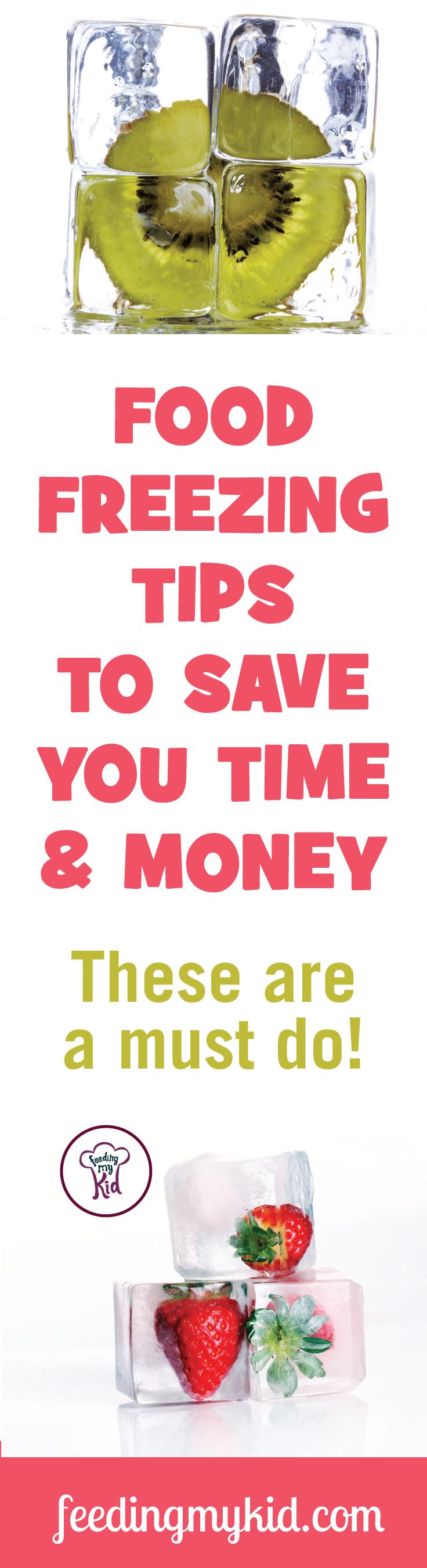 You ever find that food is spoiling faster than you can eat it? Learn how to freeze food properly and you won't have to worry about your food spoiling again! Freezing food is easy. Feeding My Kid is a filled with all the information you need about how to raise your kids, from healthy tips to nutritious recipes. #foodtips #foodhacks #freezingfood #kitchentricks