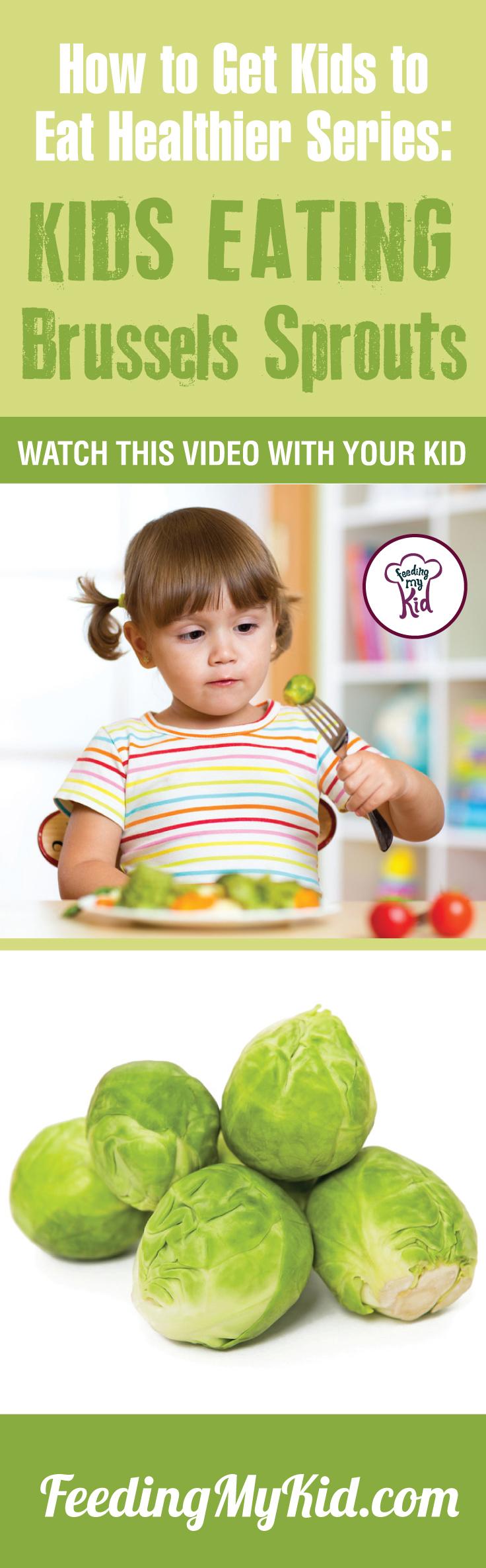 Want your kids to eat Brussels Sprouts? Teach your kids how to eat more vegetables and fruits. Watch these videos with your kids of kids eating veggies and fruits and get your kids to eat veggies and fruits. Find out how it works here. Feeding My Kid is a filled with all the information you need about how to raise your kids, from healthy tips to nutritious recipes. #pickyeating #getkidstoeat #brusselssprouts