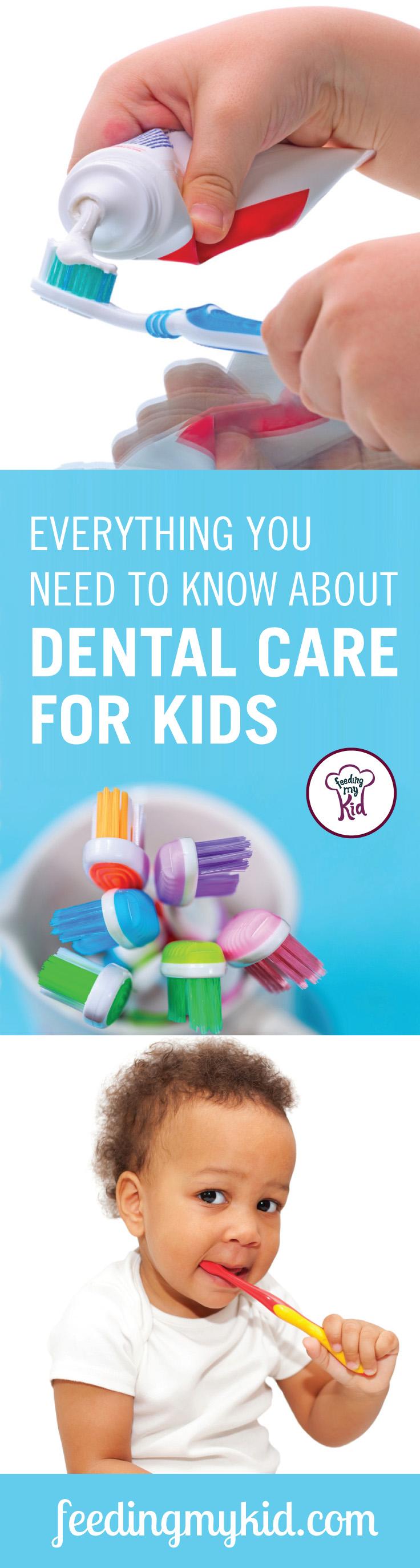 Check out this article about everything you need to know about dental care for kids. This kids dental care article will help you know just when to brush your kid’s teeth. Feeding My Kid is a website for parents, filled with all the information you need about how to raise your kids, from healthy tips to nutritious recipes. #dental #toothbrush #tips