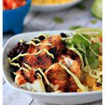 Grilled Tilapia Bowls with Chipotle Avocado Crema Gluten Free