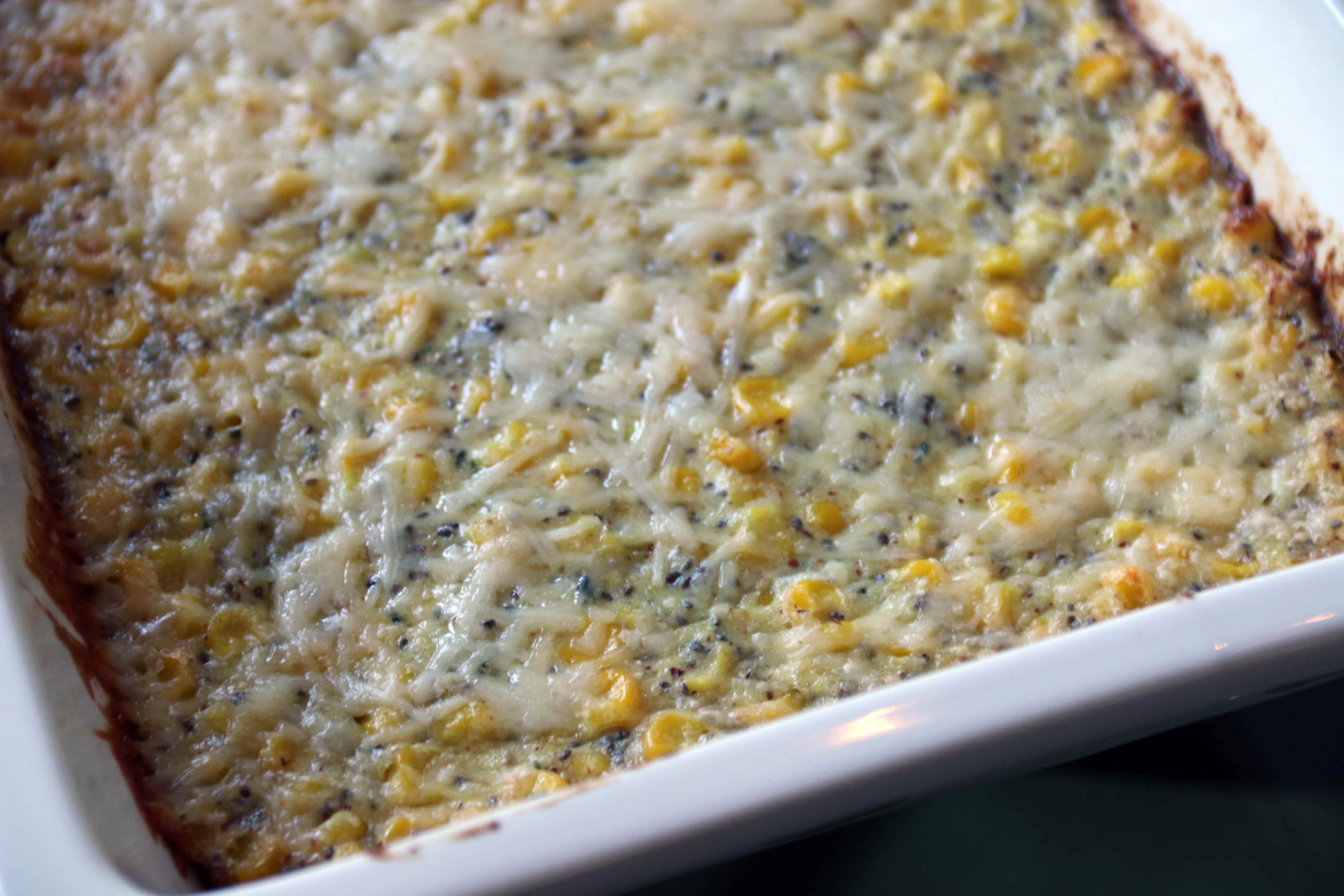 Healthy Corn Casserole. Creamny and Loaded with Superfoods
