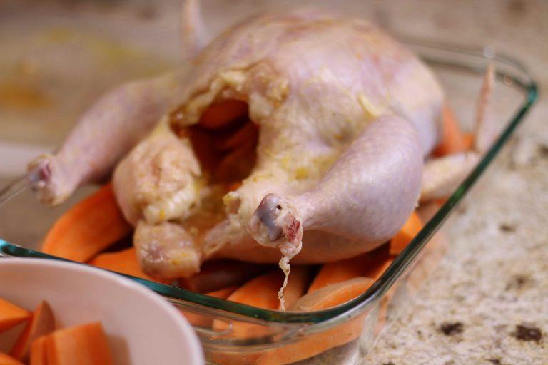 Honey Orange-Roasted Chicken Before Cooking