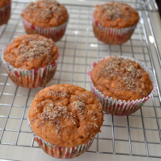Sweet Potato Muffins With Crunchy Flax Topping Recipe