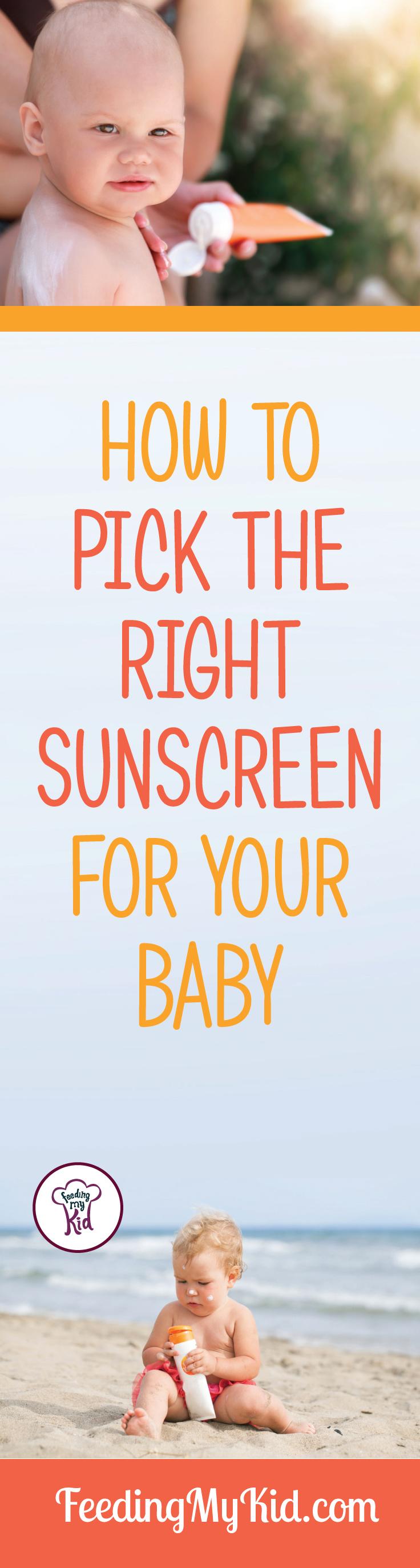 Having trouble figuring out the right sunscreen for your child? Well, we've got you covered. Check out this great video resource to help you pick out the best sunscreen.Feeding My Kid is a filled with all the information you need about how to raise your kids, from healthy tips to nutritious recipes. #FeedingMyKid #kidshealth #babysunscreen #tips