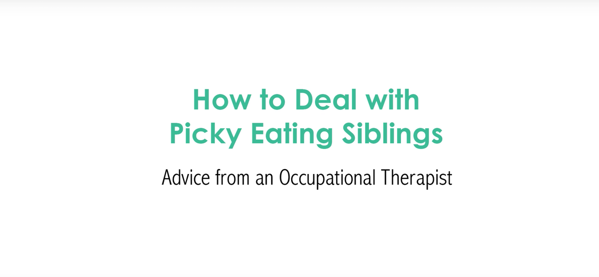 How To Deal With Picky Eating Siblings