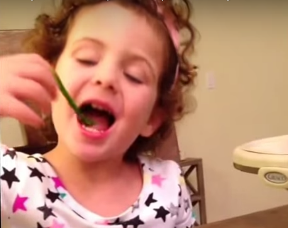 Picky Eating No More. Get Kids to Eat By Watching Other Kids Eat Asparagus