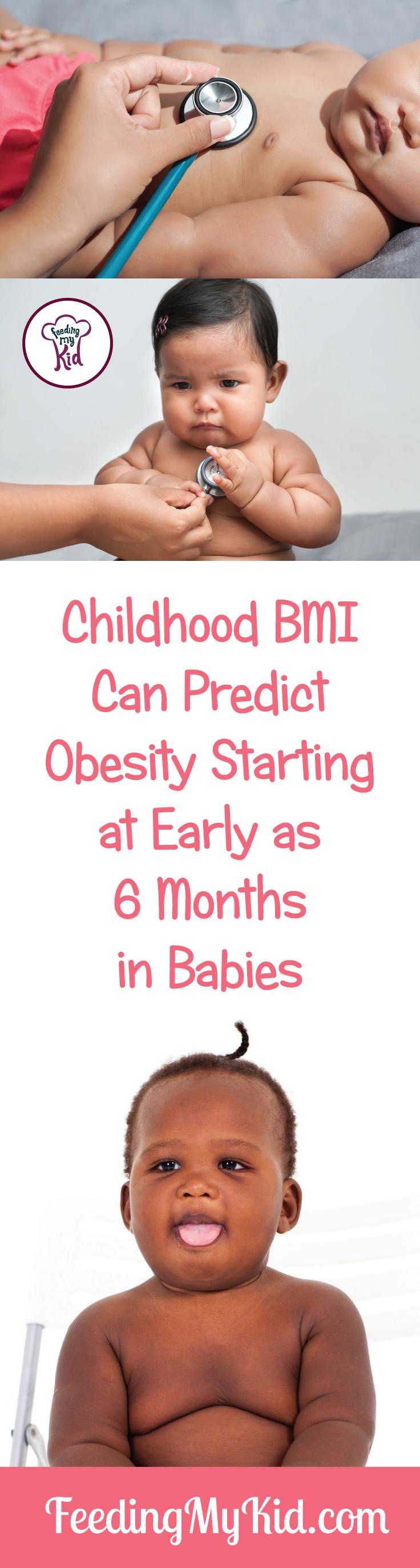 Are you worried about an overweight baby? Studies show 85% BMI weight or higher in babies can predict obesity as early as 6 months old.