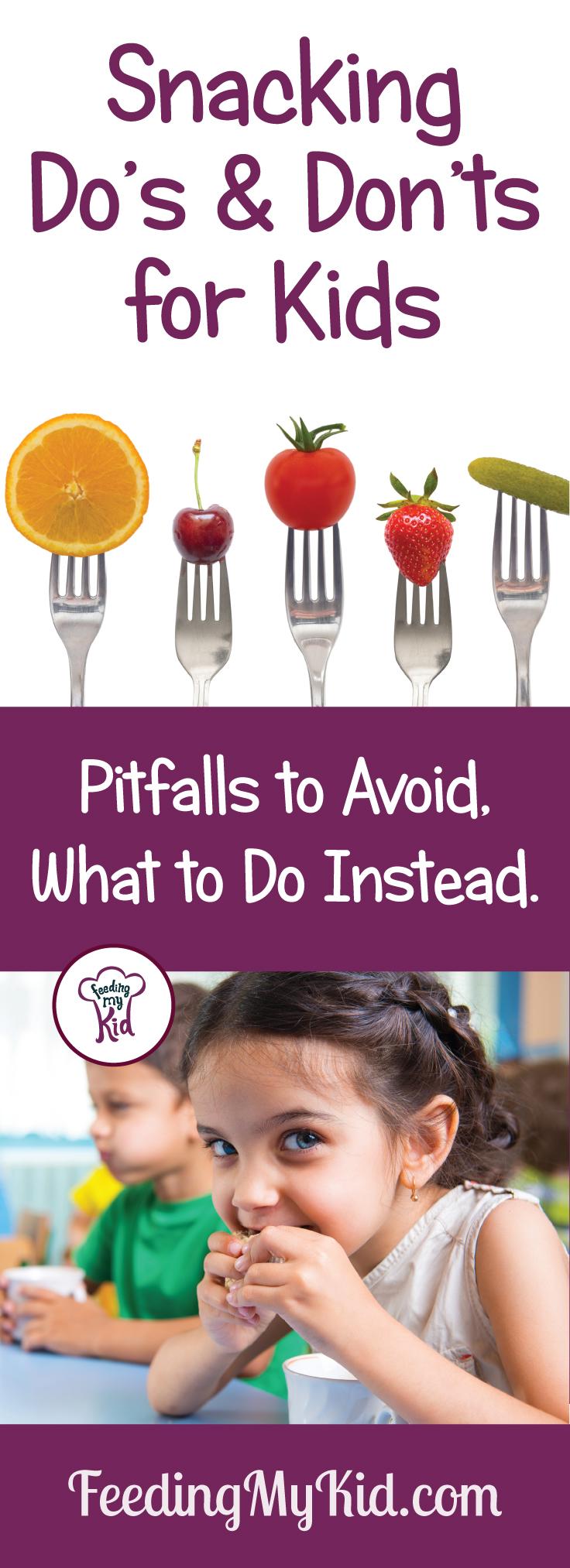 Snacking can be helping or hurting your child's weight issues, picky eating ,etc. This is a must pin and read! Kid Snacking Dos and Donts. Get Healthy Snacks Ideas and What Pitfalls To Avoid with Kids