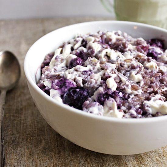 Oatmeal Recipe With Blueberry Cheesecake Swirl