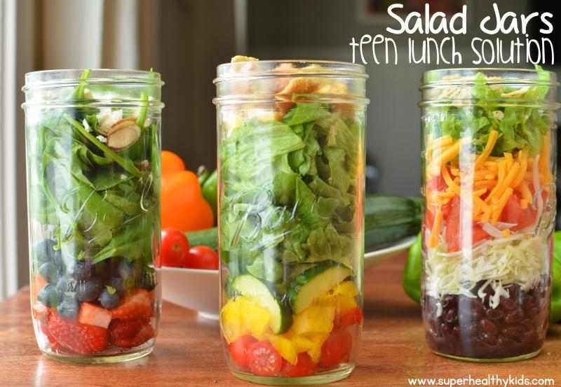 Salad Jars: You can also find a non-breakable container