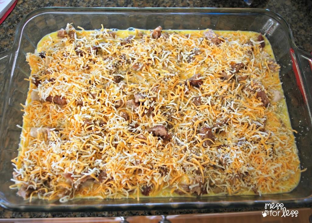 Sausage, Egg And Biscuit Breakfast Casserole