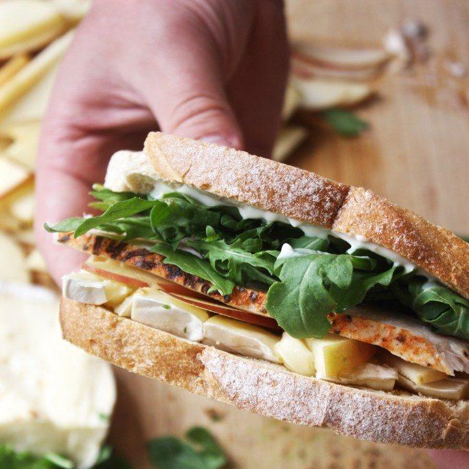 Turkey, Apple, And Brie Sandwich With Apple Cider Mayo