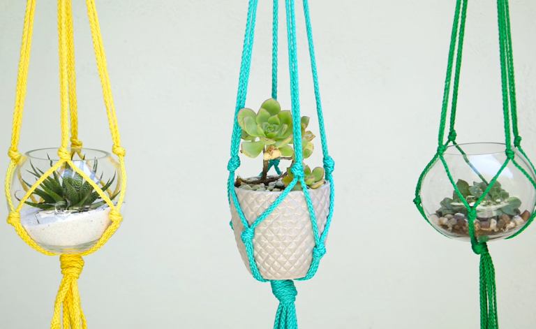 DIY Macrame Plant Hanger In Only Five Minutes