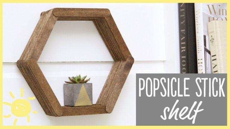 DIY Shelves Made Out of Popsicle Sticks. Easy Room Decor