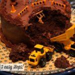 Easy 3 Step Construction Birthday Cake