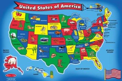 Melissa and Doug USA Map Floor Puzzle