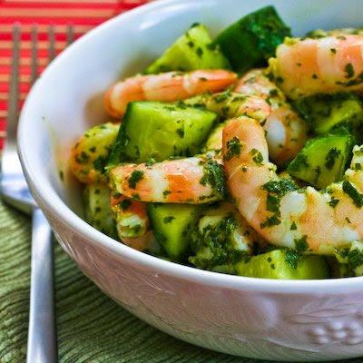 Spicy Shrimp and Cucumber Salad Recipe with Mint, Lemon, and Cumin
