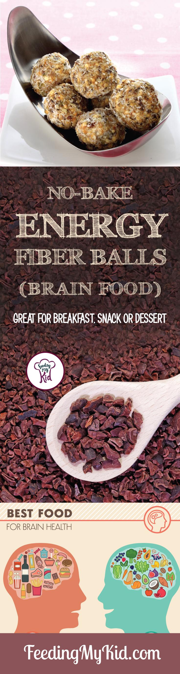 These high-fiber energy balls will send kids off to school with bellies full of fiber, antioxidants, and vitamins. The perfect snack for everyone!