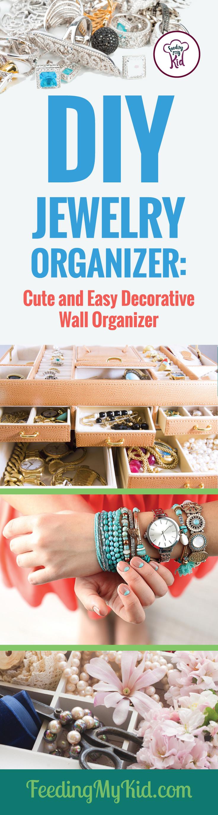 Make this DIY jewelry organizer customizable to your room! This functional wall hanger organizes your jewelry without sacrificing design.