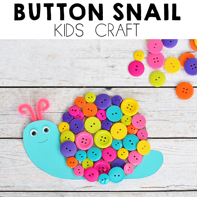 Button Snail Craft For Kids