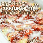 Crock Pot Cinnamon Roll Cherry Cobbler
