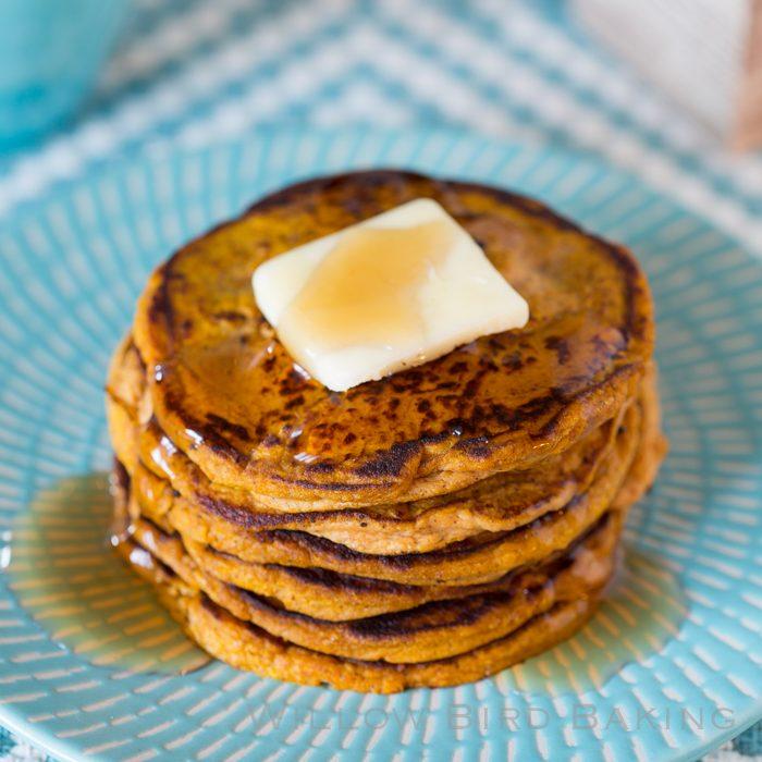 Five-Ingredient Pumpkin Protein Pancakes