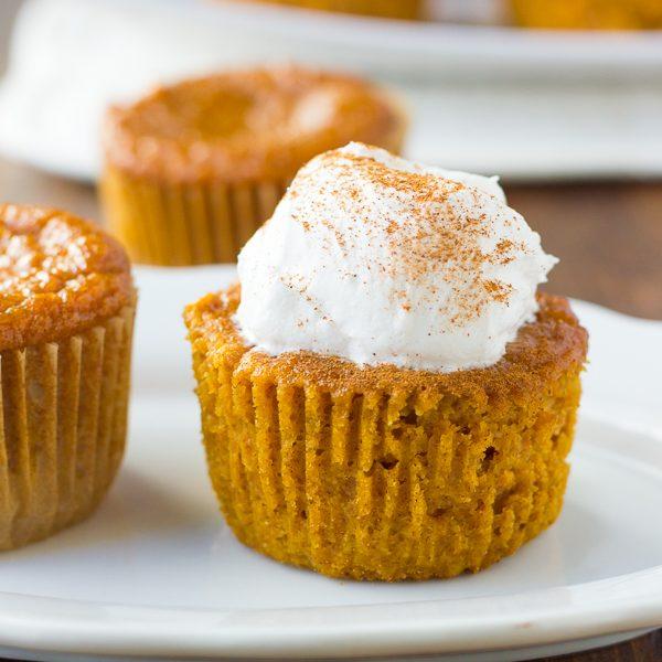 Gluten-Free Crustless Pumpkin Pie Cupcakes