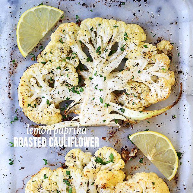 Lemon Paprika Roasted Cauliflower