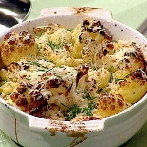 Oven-Roasted Cauliflower with Garlic, Olive Oil and Lemon Juice