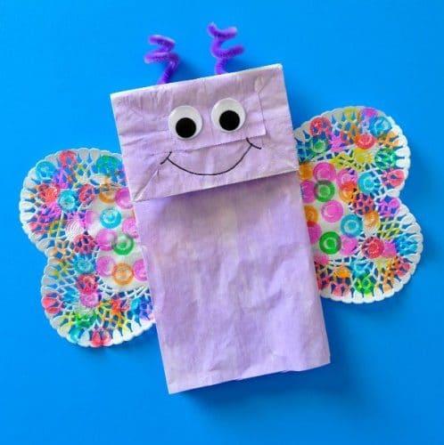 Paper Bag Butterfly Kids Craft