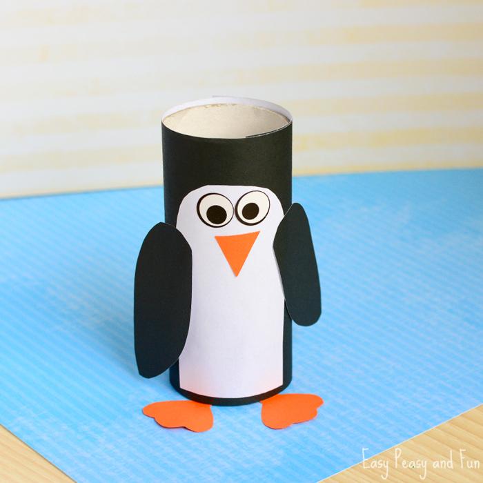 Paper Roll Penguin Craft – Winter Crafts for Kids - Feeding My Kid