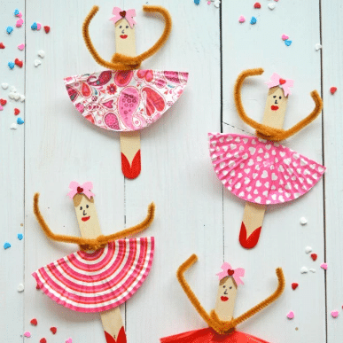 Popsicle Stick Ballerinas