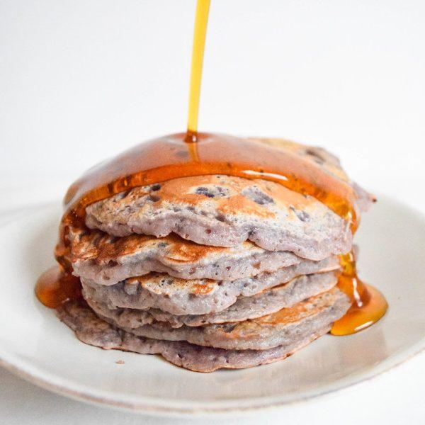 Purple Sweet Potato Pancakes