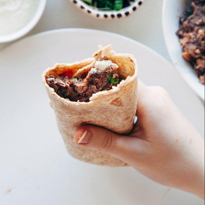 Quick and Healthy Bean Burritos