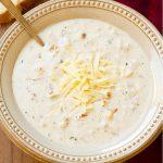 Roasted Cauliflower White Cheddar Soup