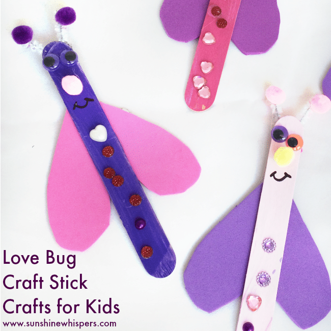 Super Fun Craft Stick Love Bugs