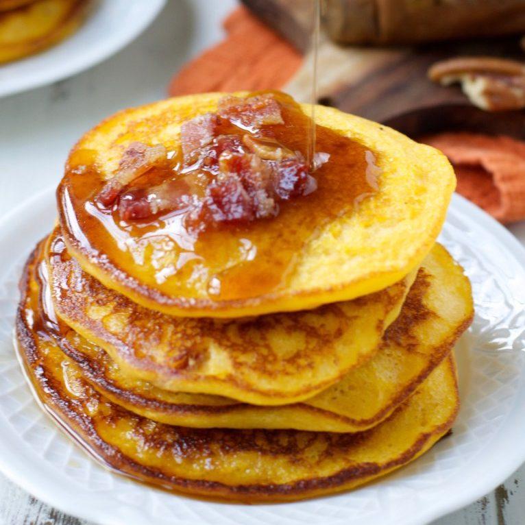 Sweet Potato Bacon Pancakes